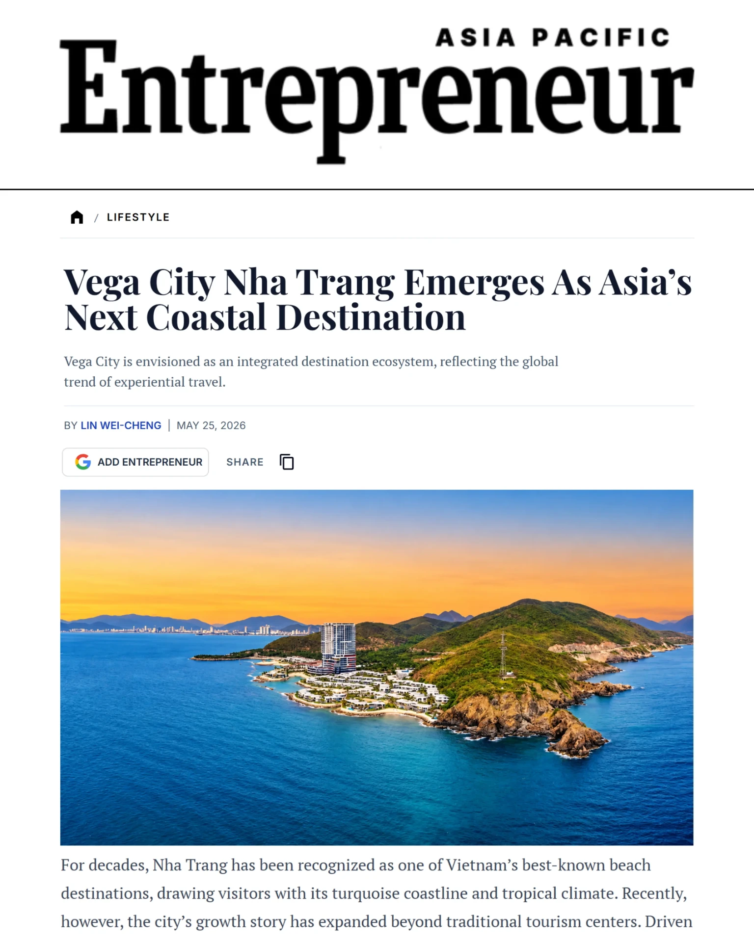 KDI Group article published by ENTREPRENEUR
